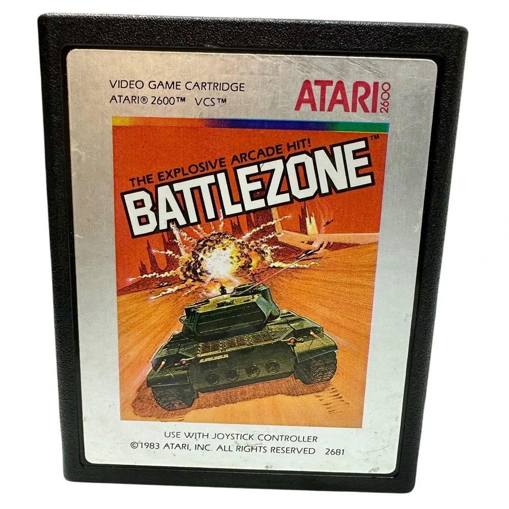 Battlezone - Atari 2600 1983 Game Authentic - Silver Label Cart Only